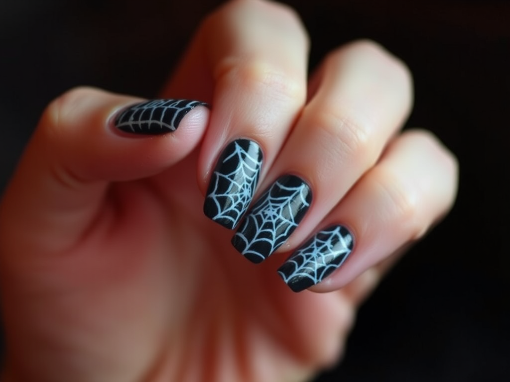 Image for Creepy Spider Web Nails: