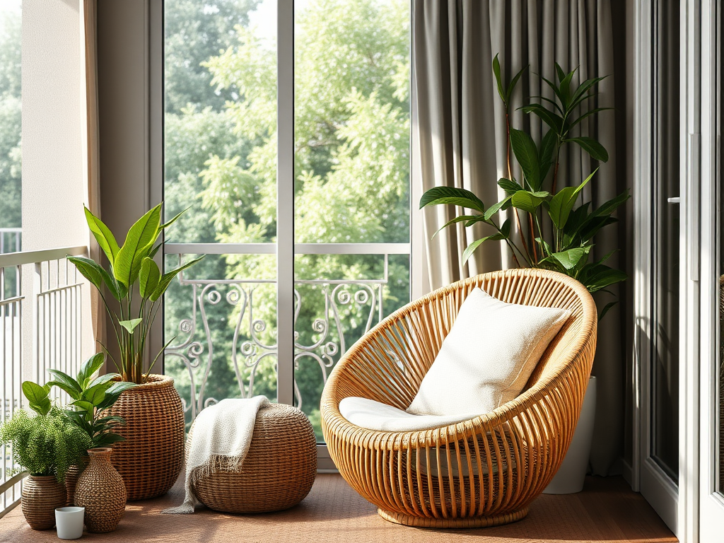 Image for Rattan Papasan Chair: