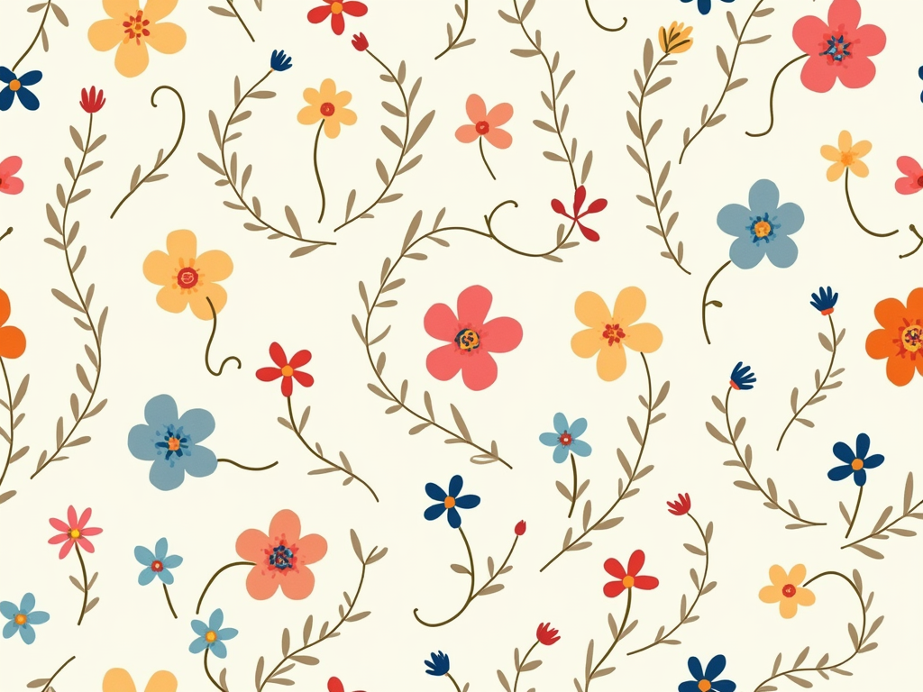 Enchanted Wallpaper Designs: Whimsical Blossoms