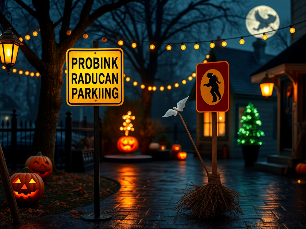 Image for Broomstick Parking Sign