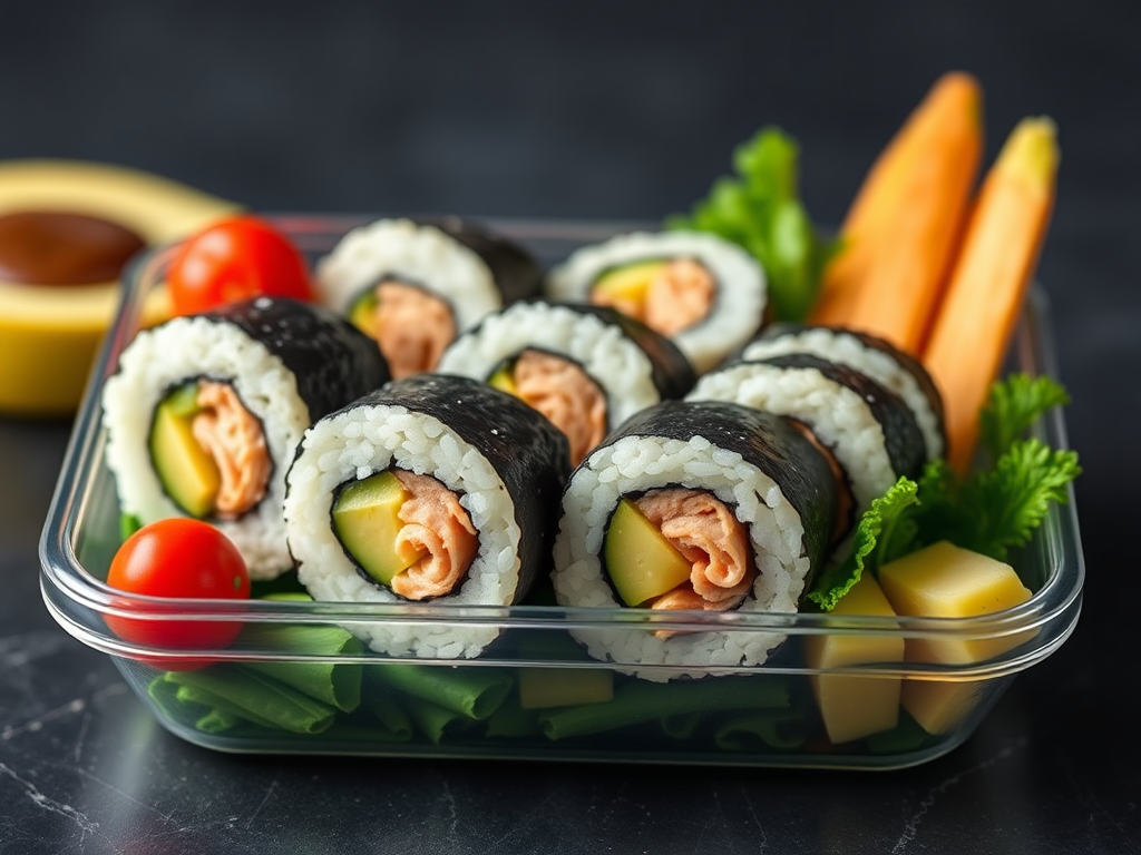 Image for Turkey and Avocado Sushi Rolls Bento Box Lunch