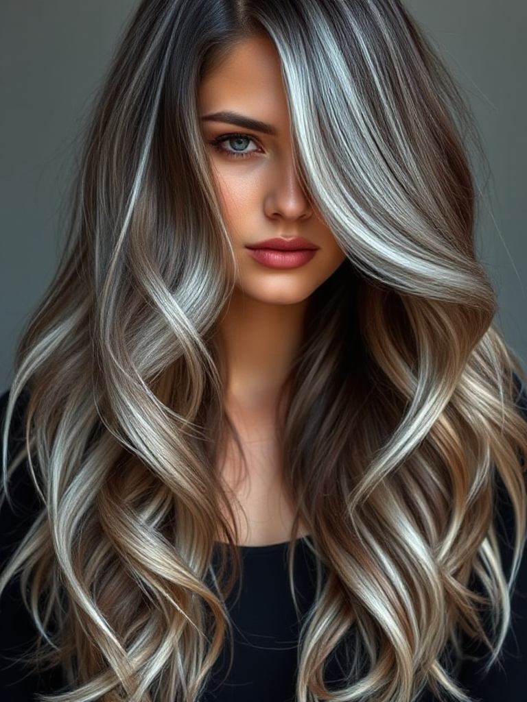 Long Hair with Highlights