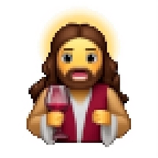 Jesus drinking wine