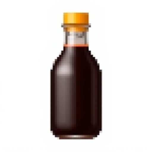 A fun and cute iOS emoji of a dark soy sauce bottle