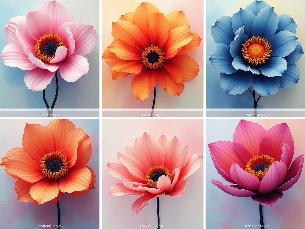 Mesmerizing Abstract Petals Wallpaper Designs