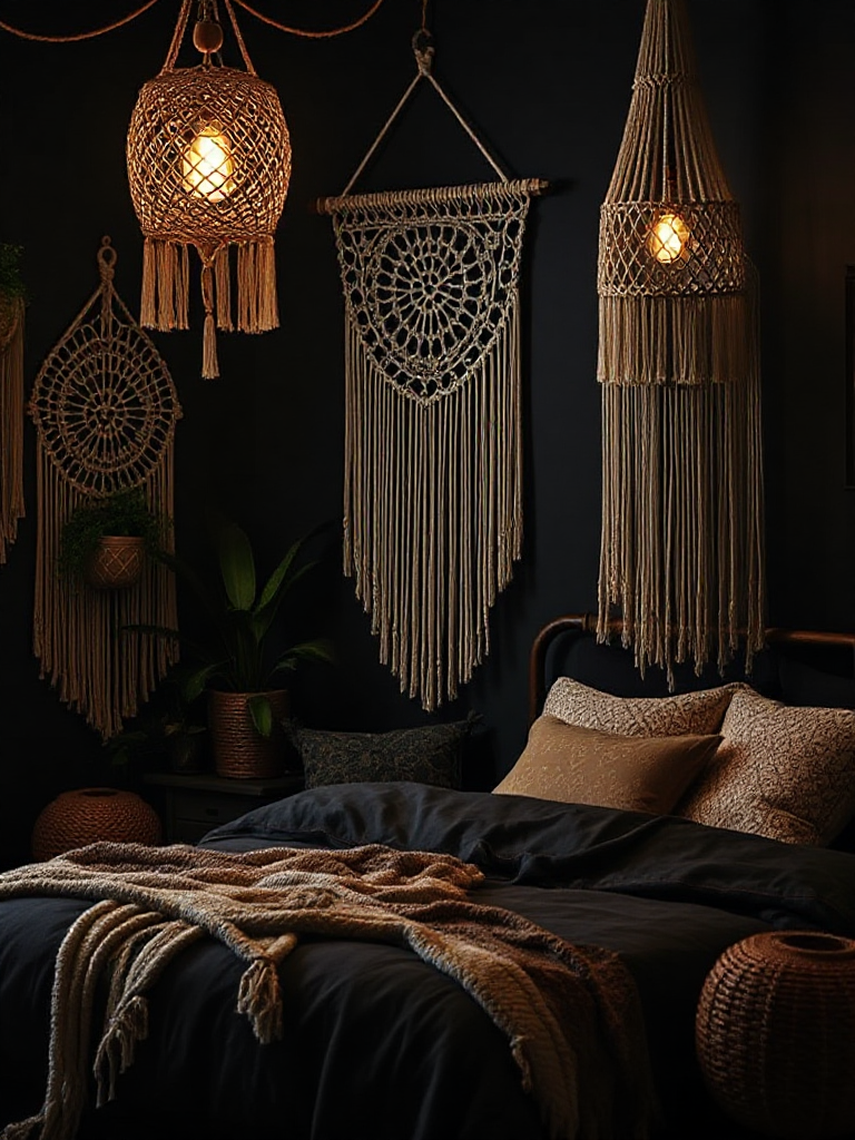 Dark boho bedroom sanctuaries