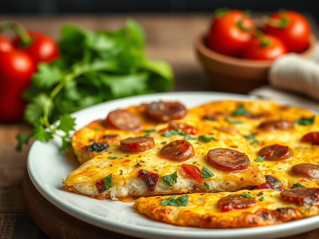 Image for Sausage and Peppers Frittata with Italian Seasonings: