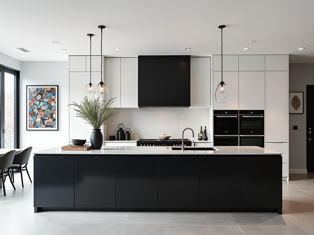 Maximalist Charm: Minimalist Black and White Kitchen Designs