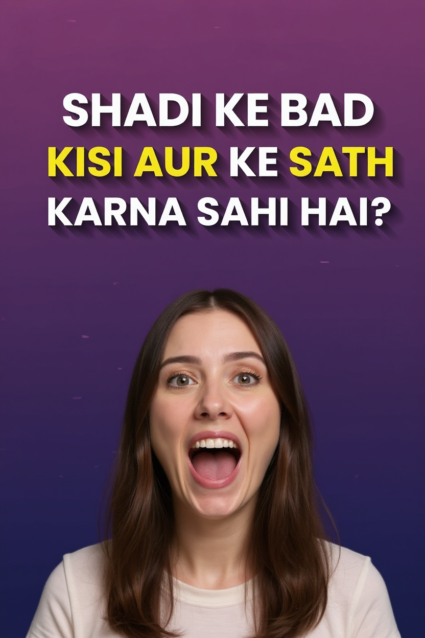 Shadi ke bad kisi aur ke sath karna sahi hai?