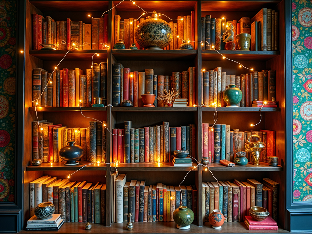 Lighting It Up: Maximalist Bookshelf Ideas