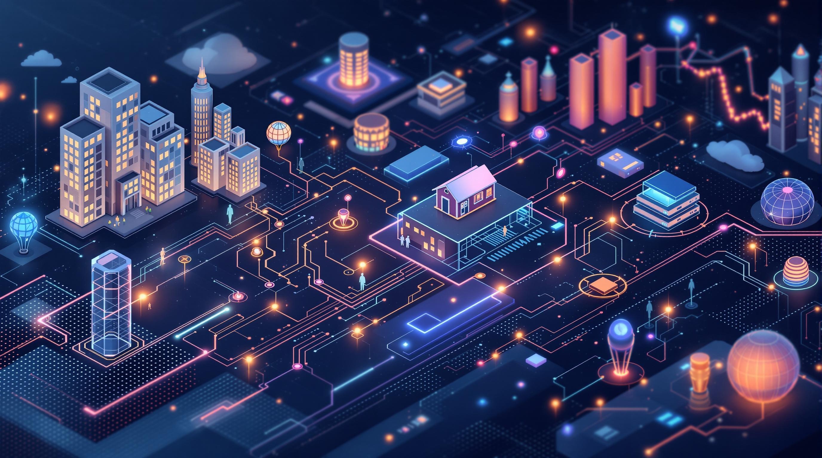 Futuristic visualization of neural network layers and tokenization processes, highlighting domain-specific vocabulary and AI customization, abstract digital patterns, sophisticated and professional look, 16:9 aspect ratio