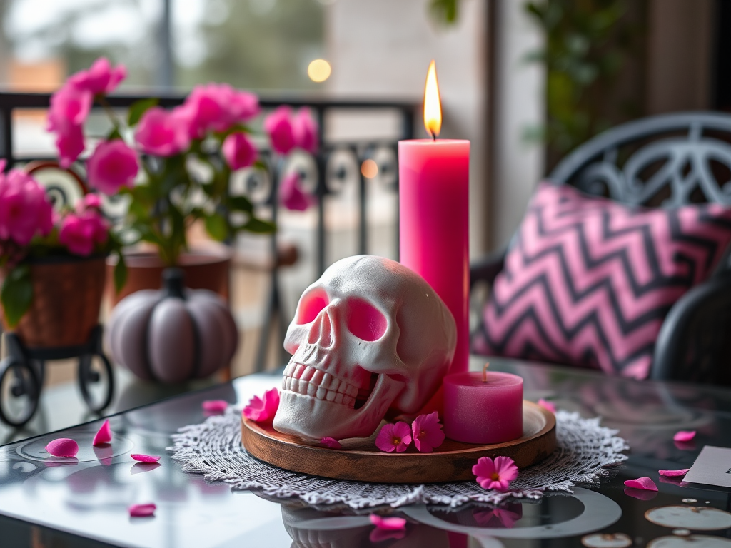 Image for Pink Skull Candles: