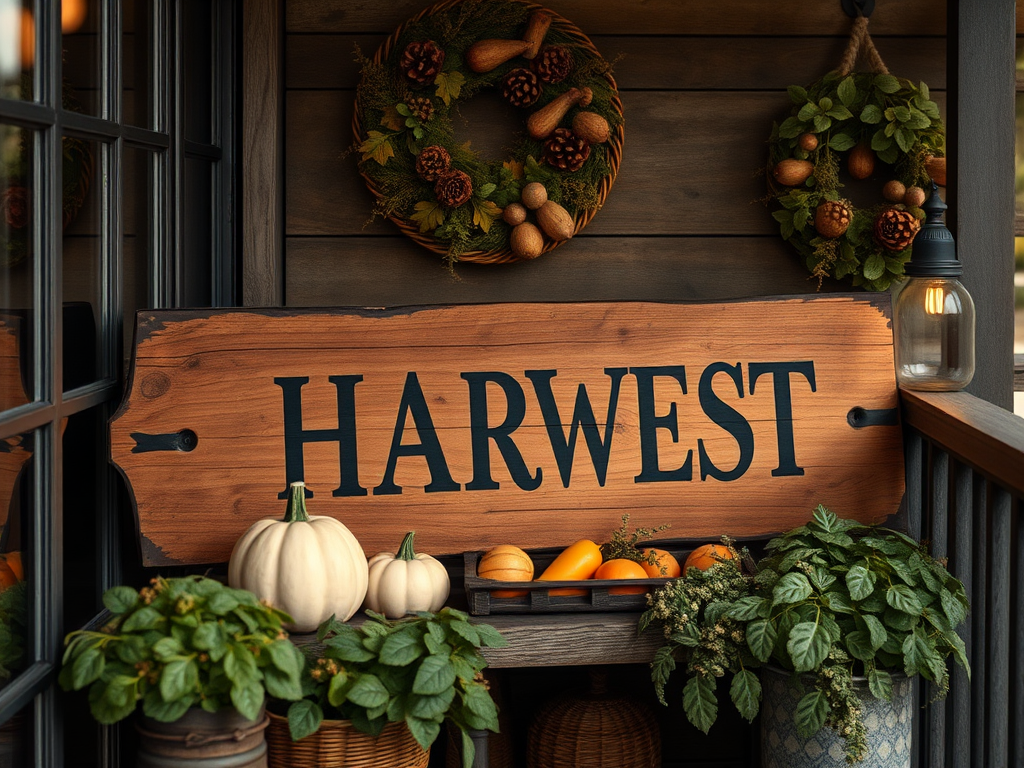 Image for Primitive Harvest Sign: