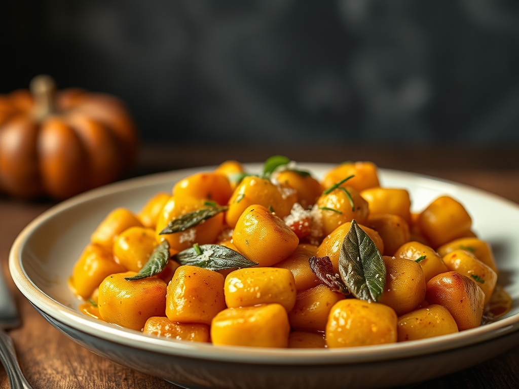 Image for Pumpkin and Sage Gnocchi with Brown Butter Sauce: