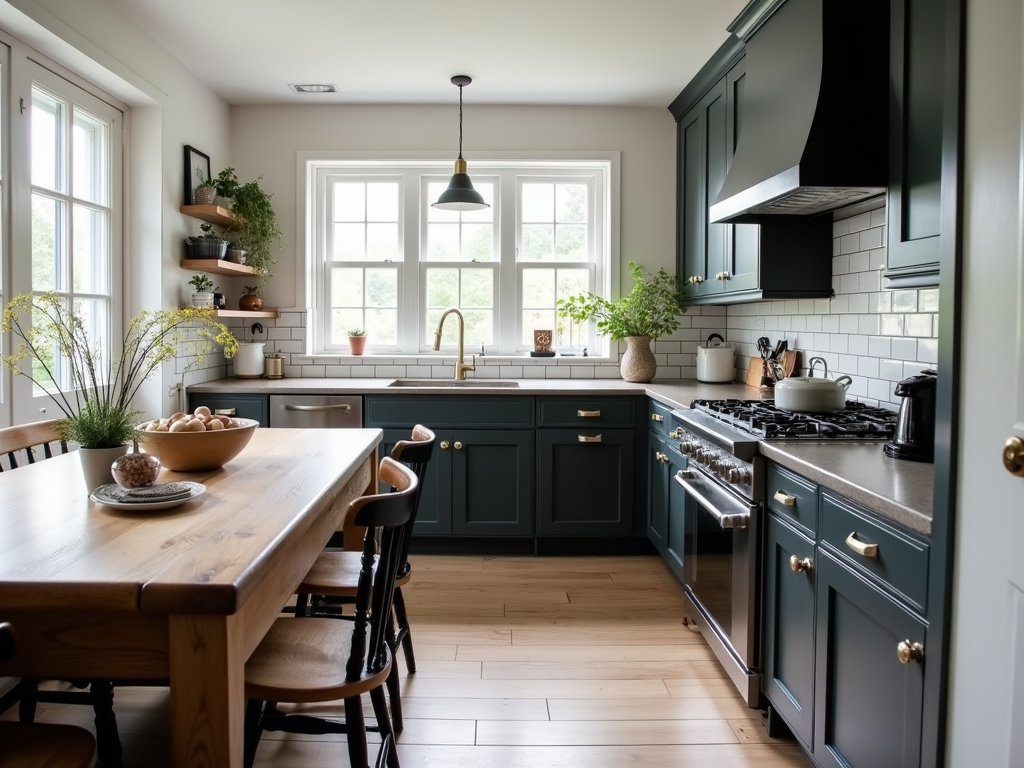 Charming Minimalist Black and White Cottage Kitchen Ideas