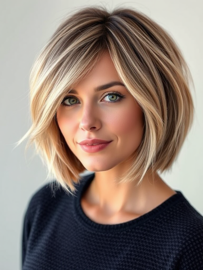 Chin-Length Hair for Oval Faces