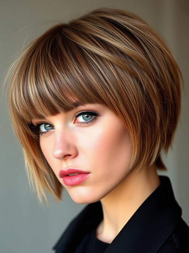 Short Blunt Bob with Bangs