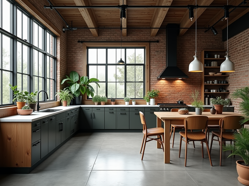 Transform Your Space: Industrial Chic Kitchen with Concrete Floors