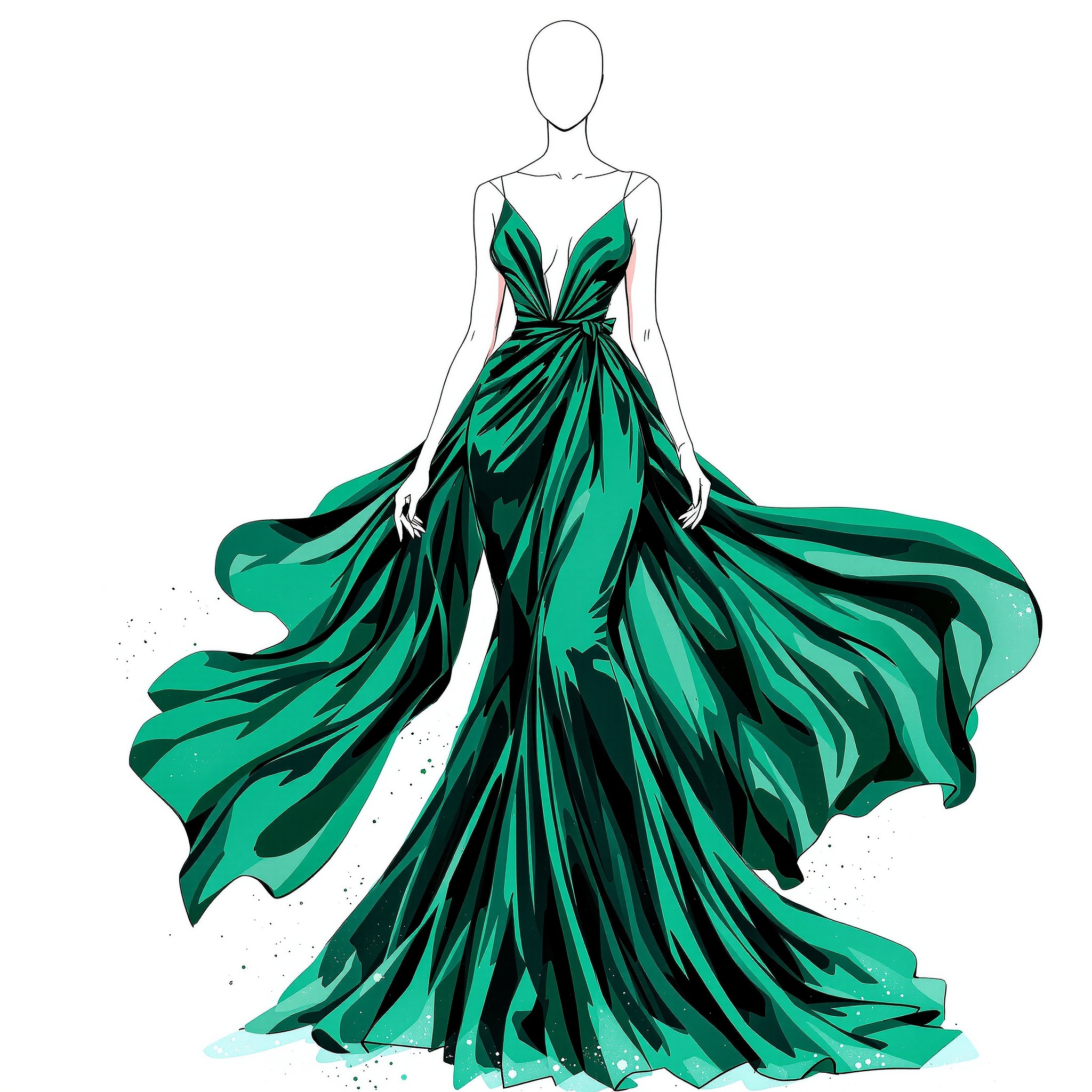 High Fashion Runway Outfit Design Generated by AI