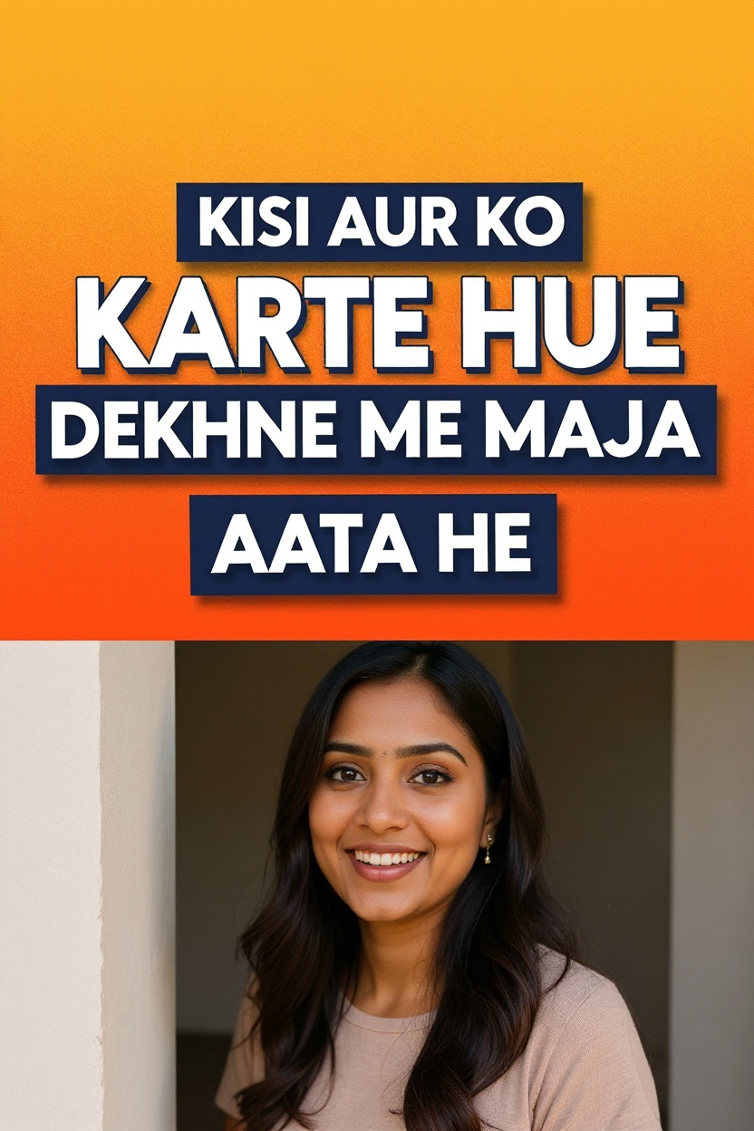 Kisi aur ko karte hue dekhne me maja aata he