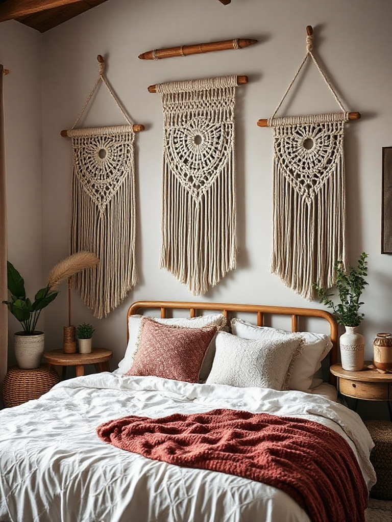 Artistic boho bedroom idea