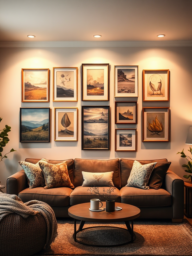 Living Room Gallery Wall Ideas