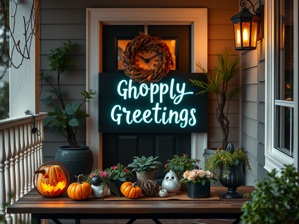 Image for Ghostly Greetings Sign: