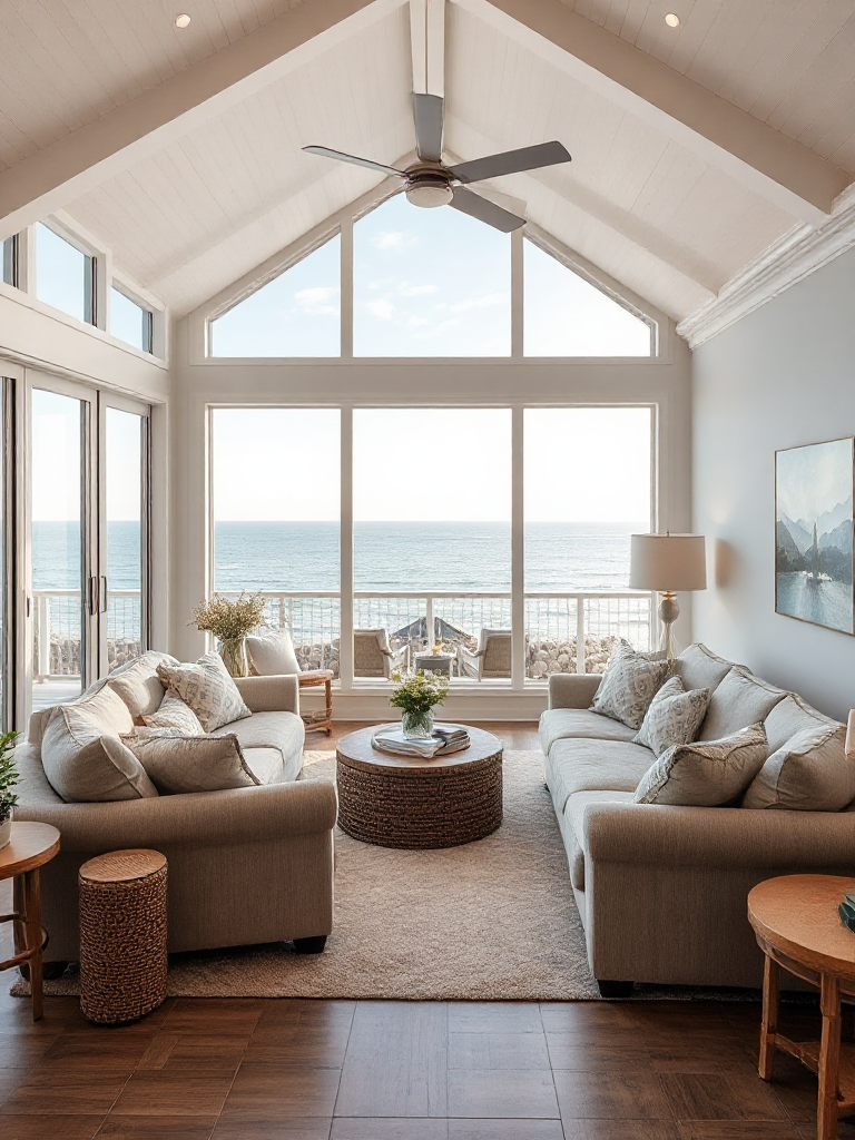 Breathtaking coastal living room ideas