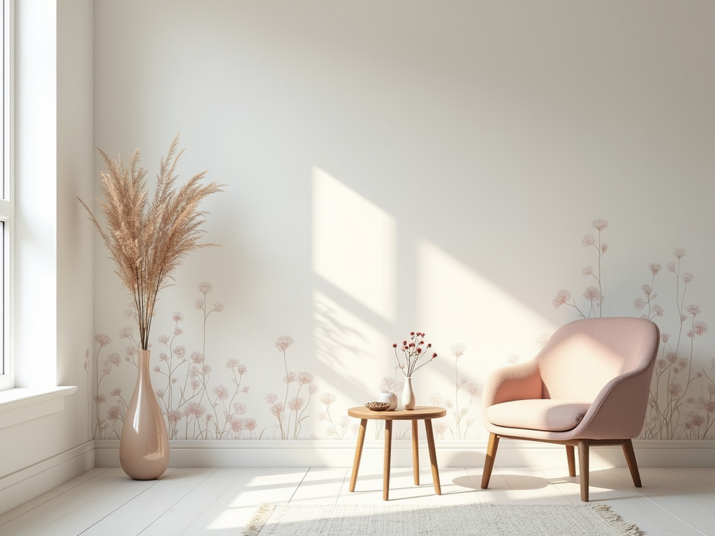 Breathe Easy: Minimalist Floral Wallpaper Designs