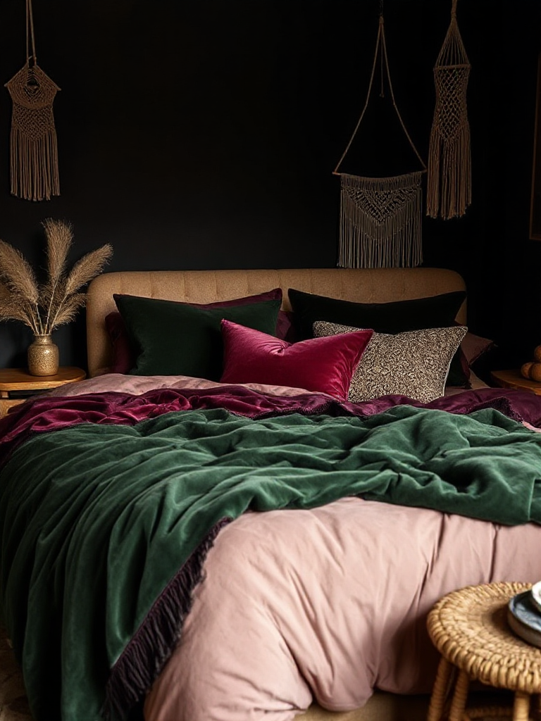 Dark boho bedroom sanctuaries