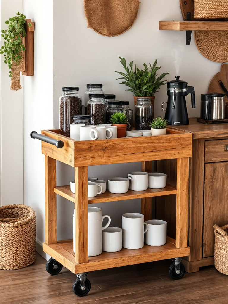 Farmhouse coffee bar ideas