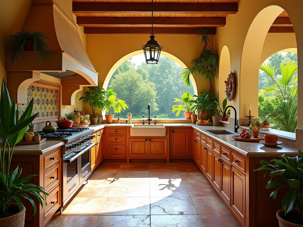 Tropical Mediterranean Kitchen Inspiration