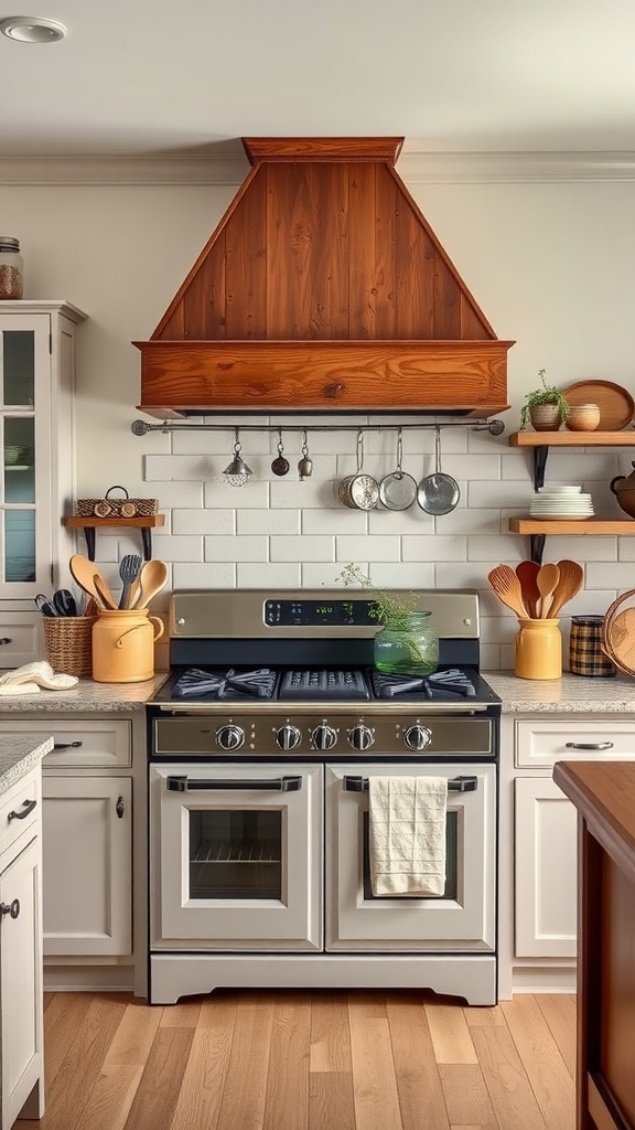 Vintage Stove and Hood for a Classic Touch