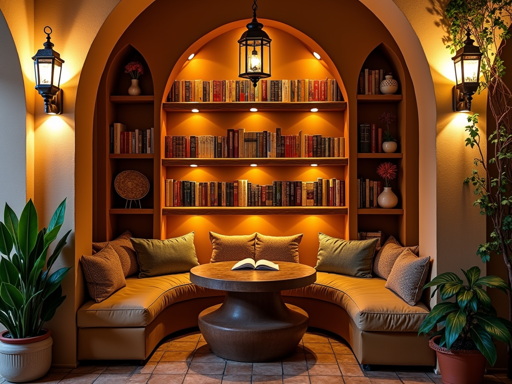 Illuminate Your Bookshelves: Mediterranean Style Magic