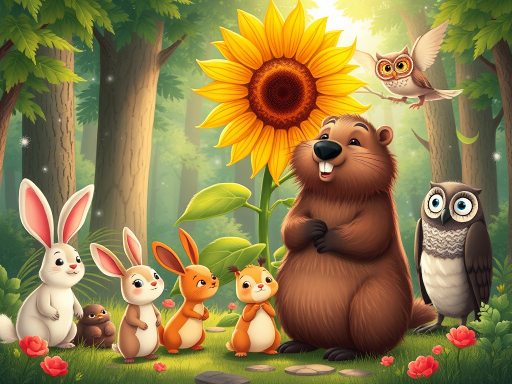 Benny the Beaver and the Magical Sunflower