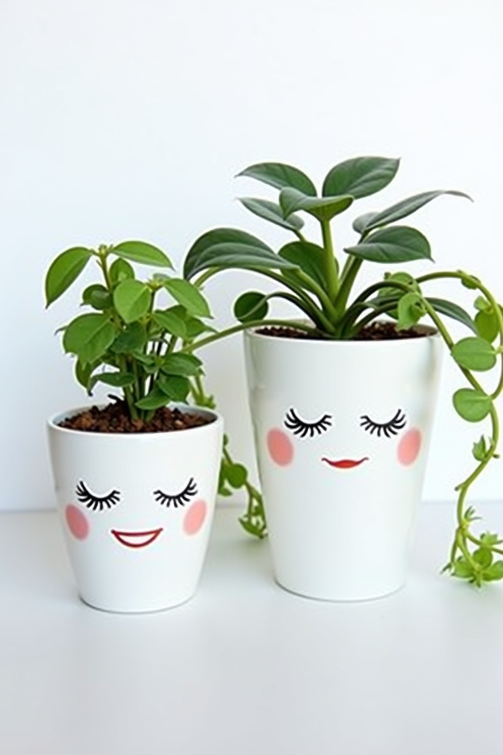 Whimsical Face Planters