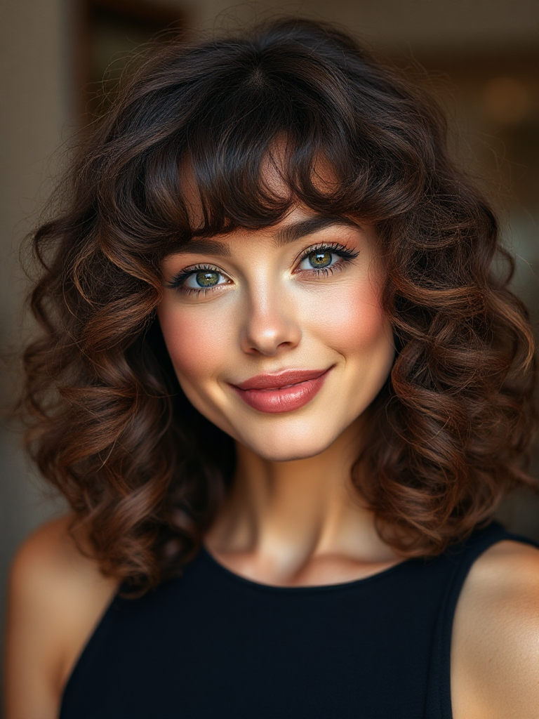 Medium-Length Curly Hair