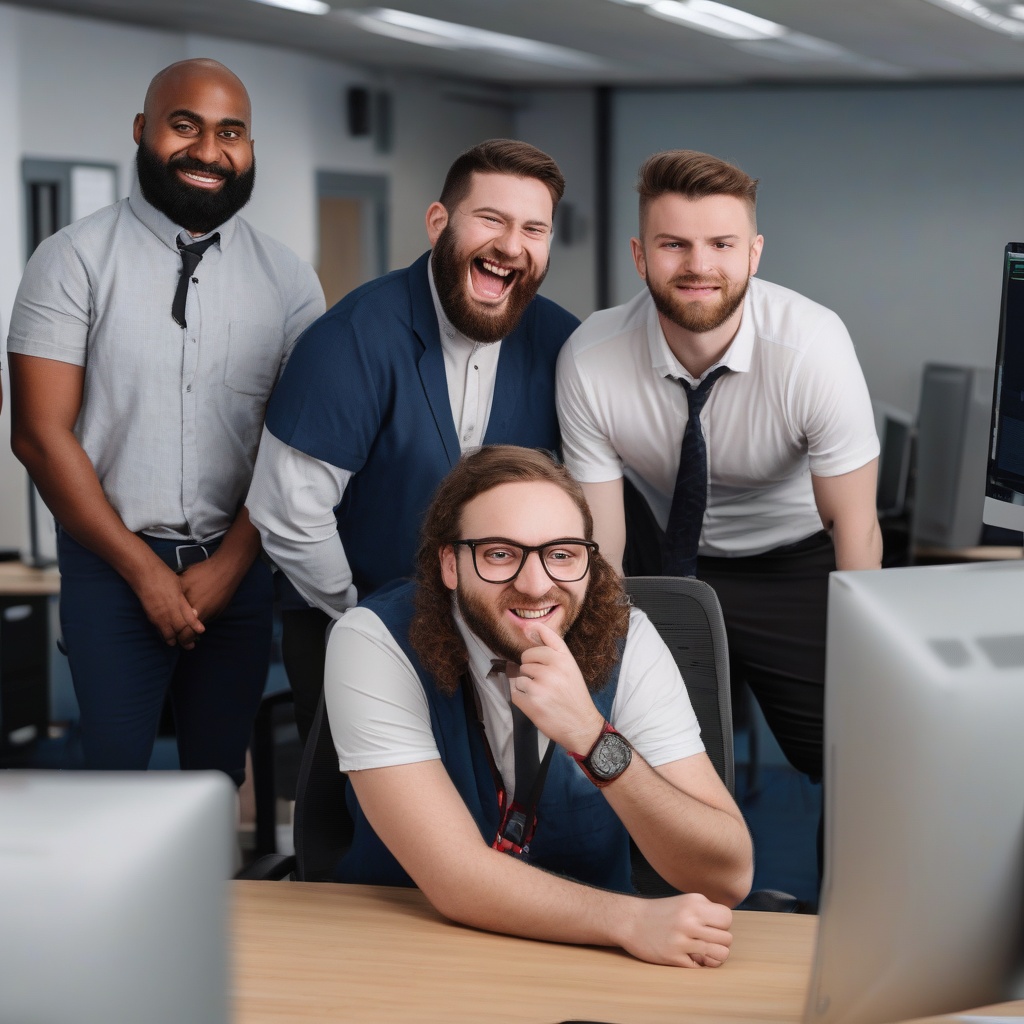 IT support team looking relieved