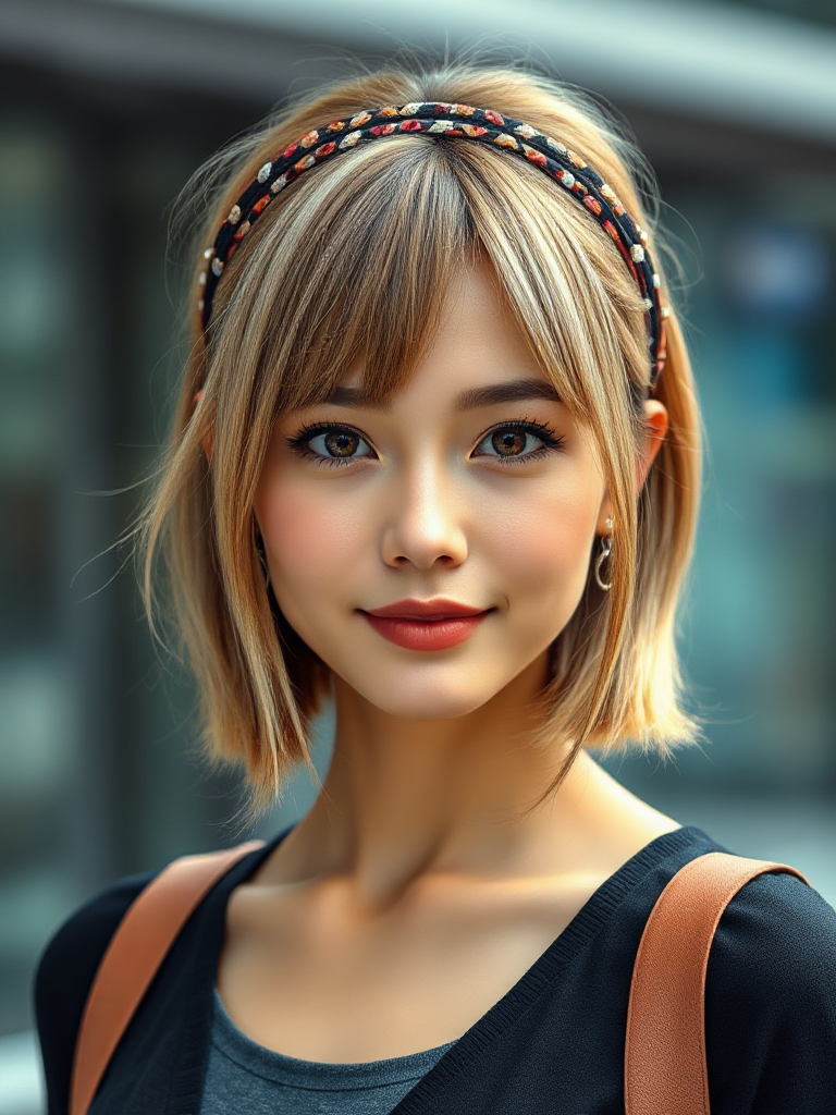 Chin-Length Bob with Bangs