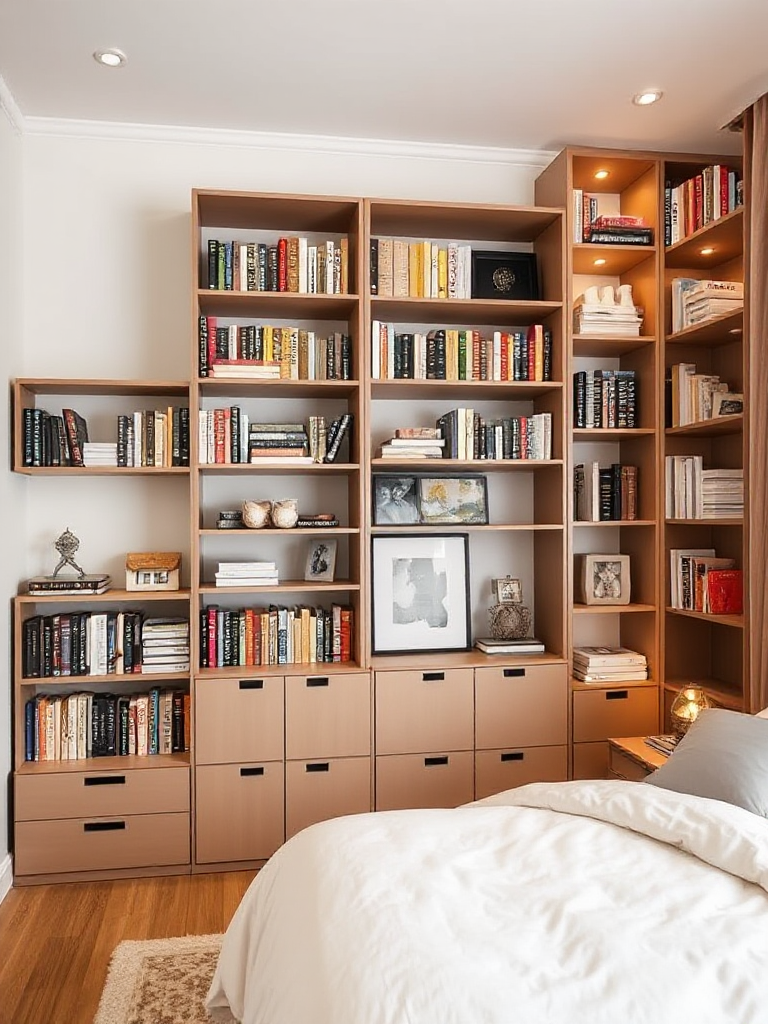 Bedroom Bookshelves Ideas