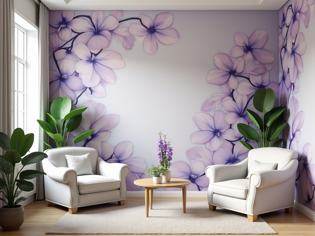 Delicate Violets: A Touch of Elegance for Your Walls