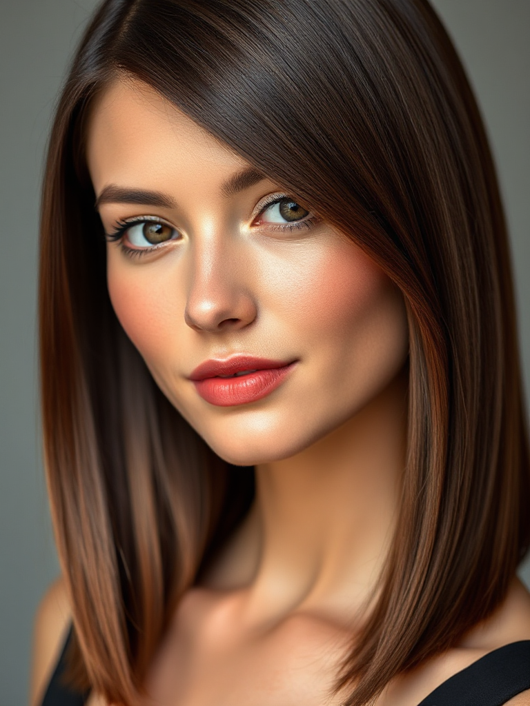 Chin-Length Hair for Oval Faces