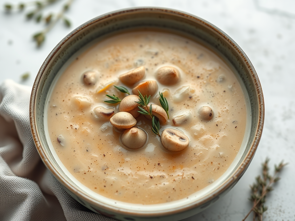 Image for Creamy Mushroom and Thyme Soup