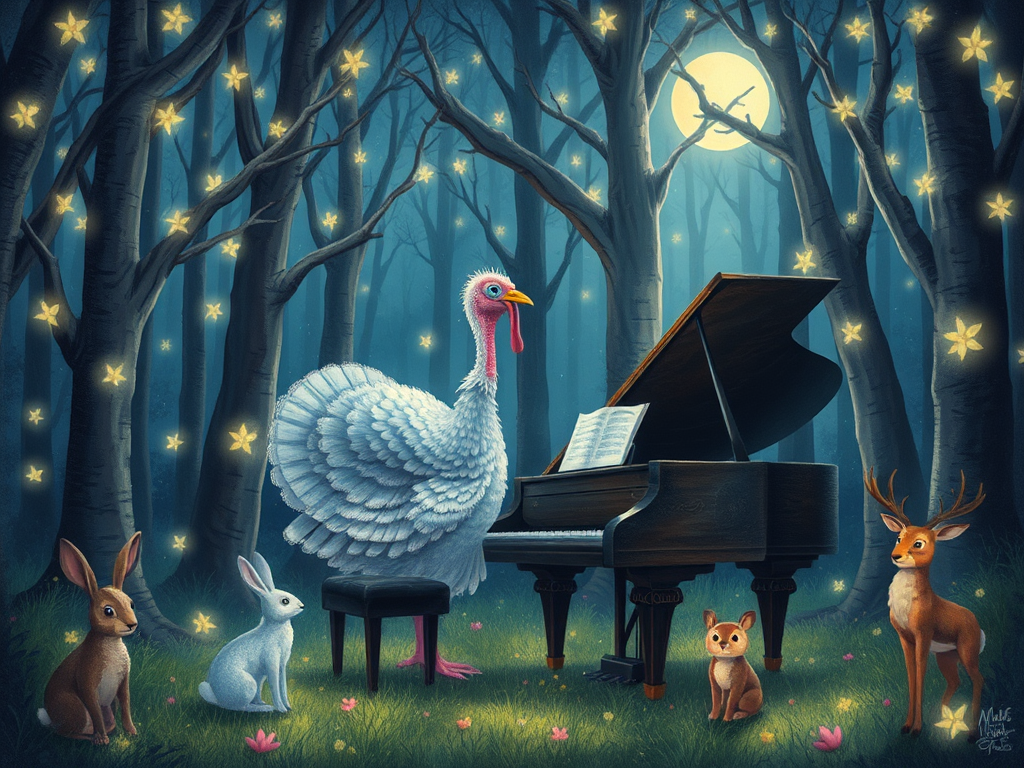 The Enchanted Piano of Silver Plum the Turkey