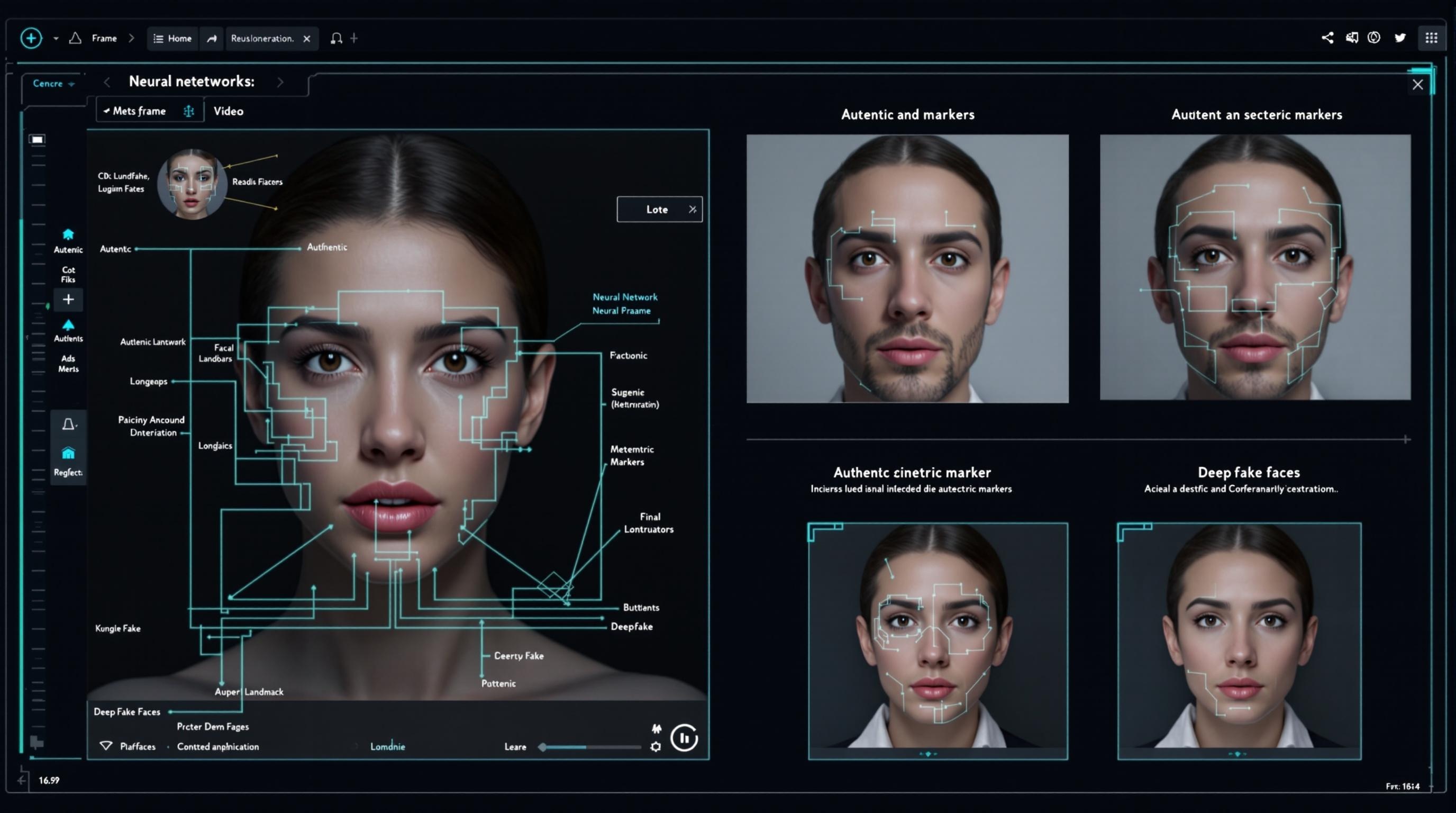 Collage of newsroom, courtroom, and social media environments with AI-driven verification overlays, illustrating media authentication workflows in journalism, legal, and online platforms, contemporary and clean design, 16:9 aspect ratio