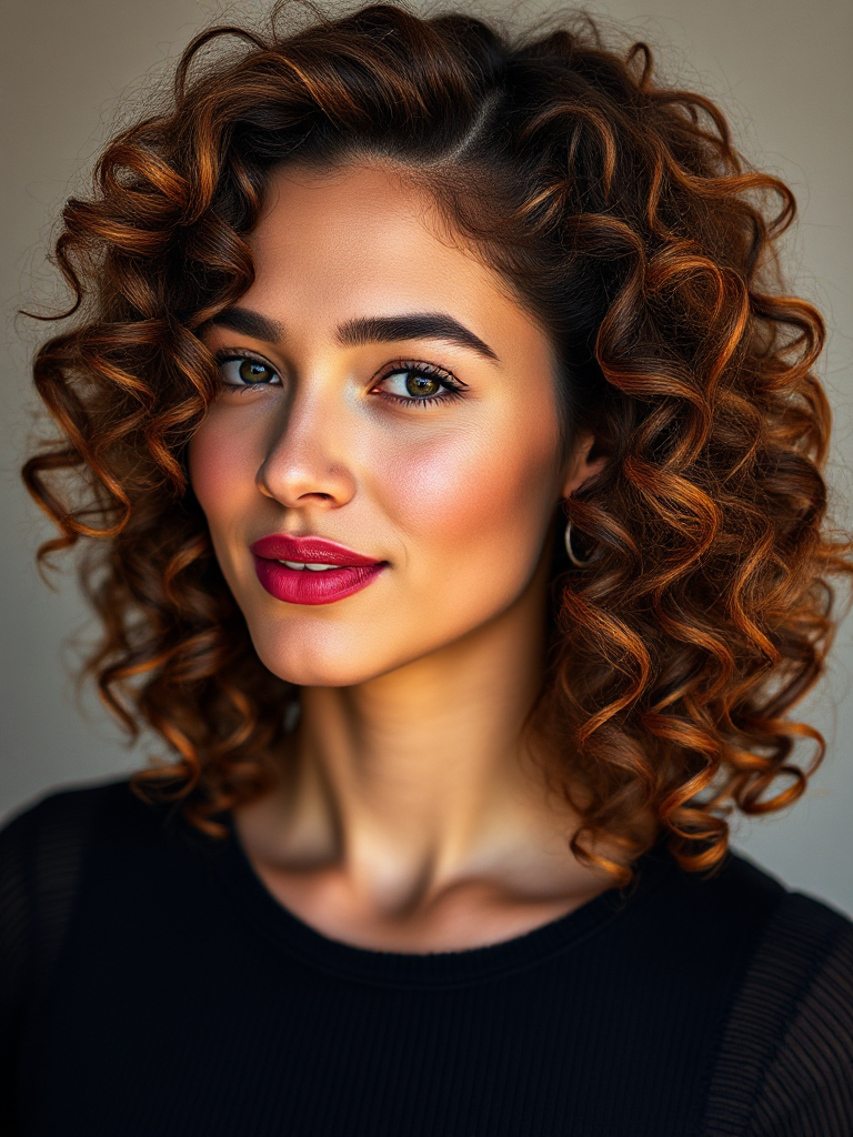 Shoulder-Length Curly Hair