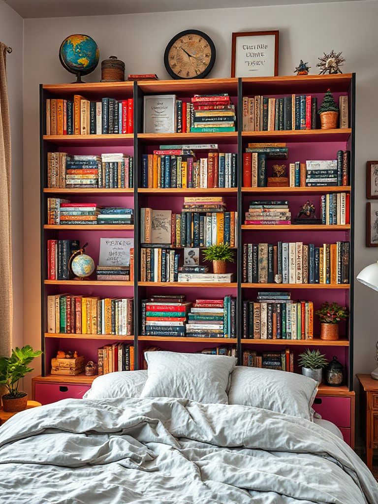 Bedroom Bookshelves Ideas