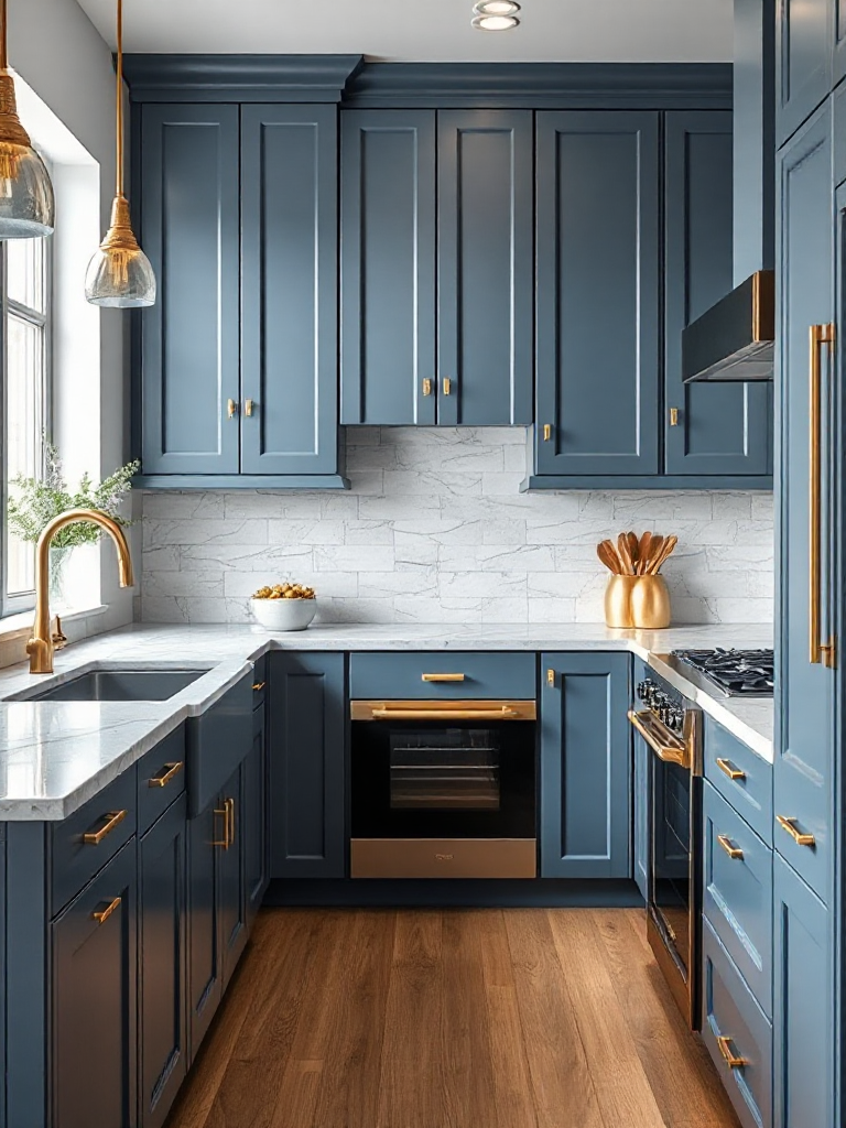 Stunning blue-gray kitchen cabinet ideas