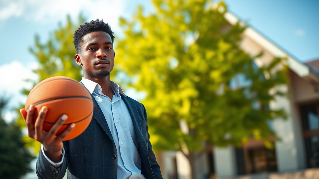 농구공을 들고 있는 AJ 그리핀