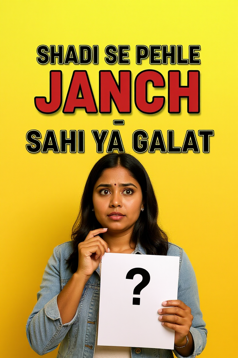 Shadi se pehle janch - sahi ya galat